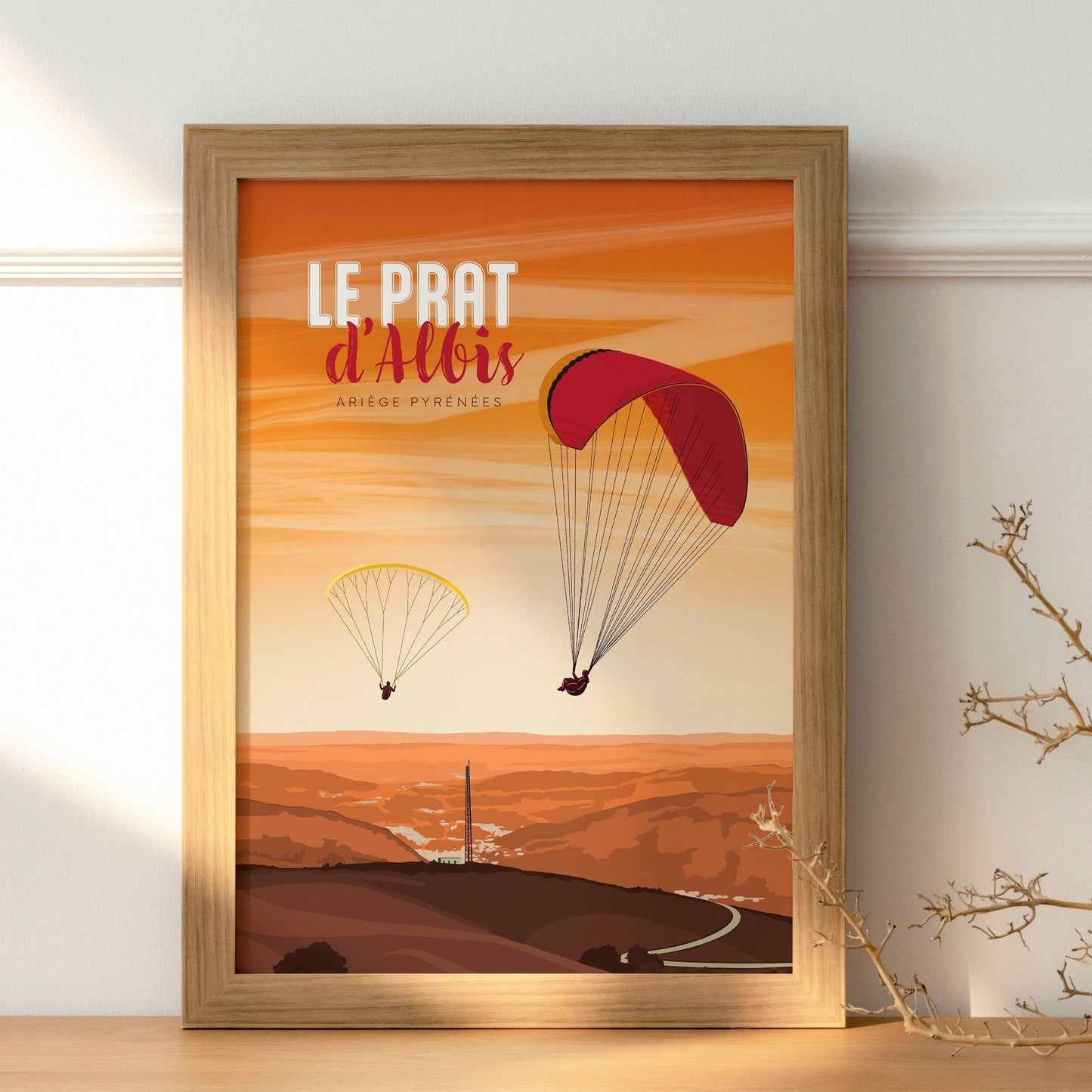 Affiche Prat dAlbis parapentes