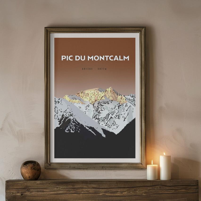 Illustration du pic du Montcalm à 3077 m, paysage de haute montagne