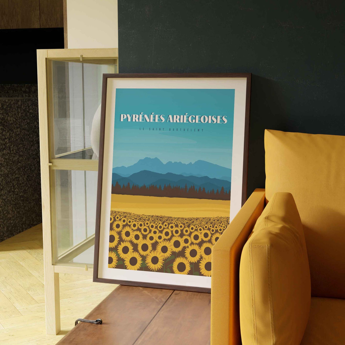Poster sommet Saint-Barthélémy et massif de Tabe tons lumineux