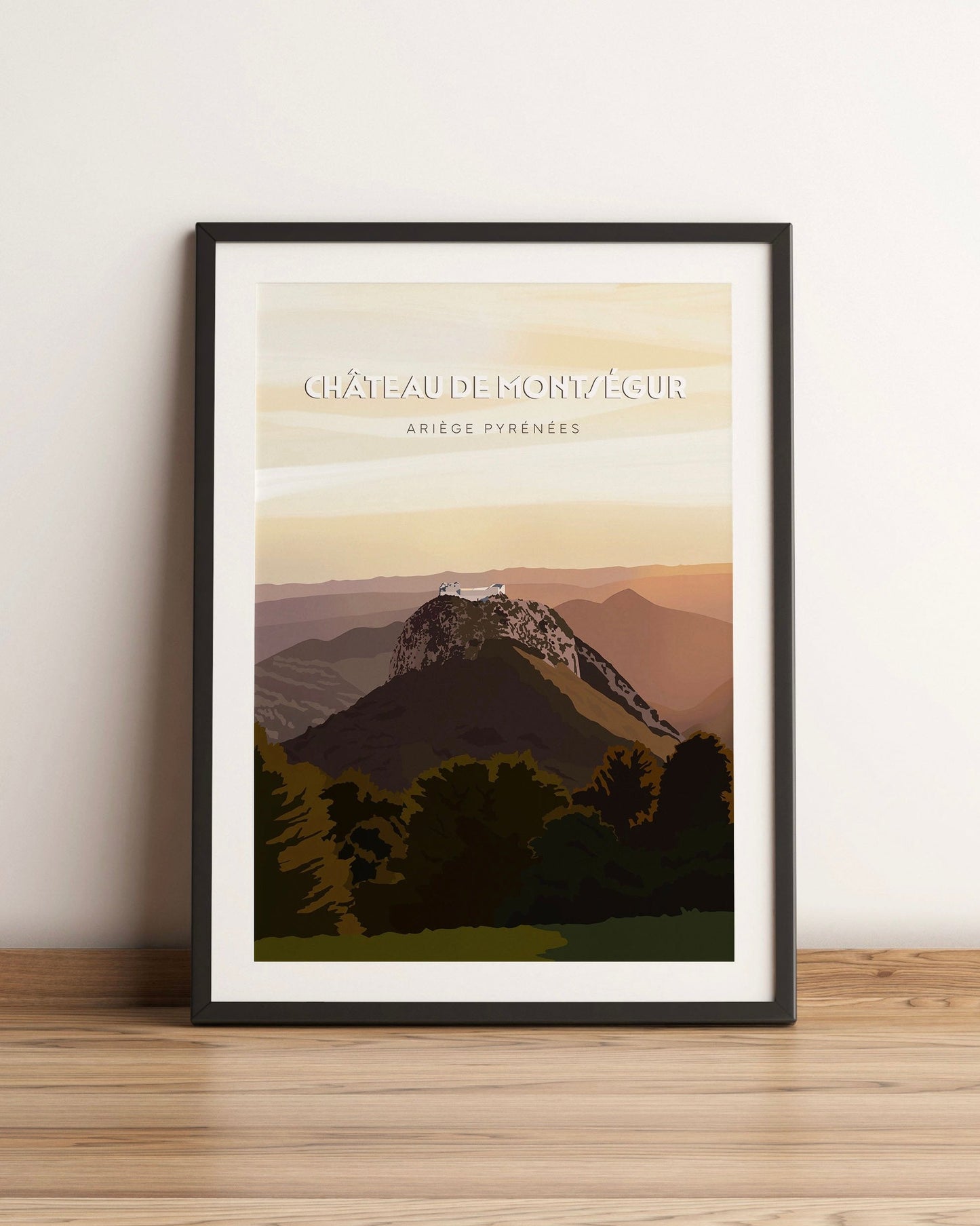 Affiche château de Montségur ariege 