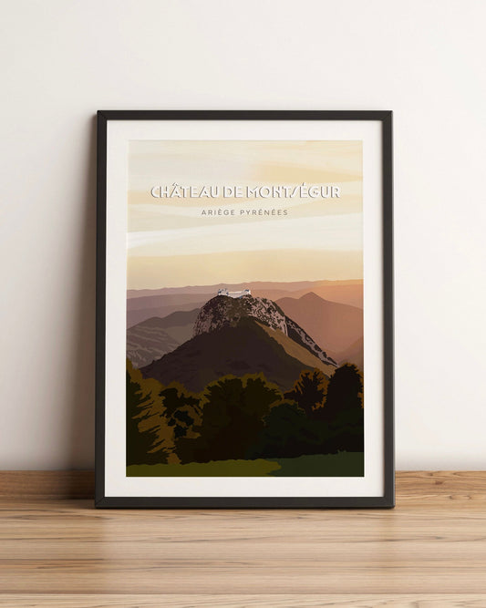 Affiche château de Montségur ariege 