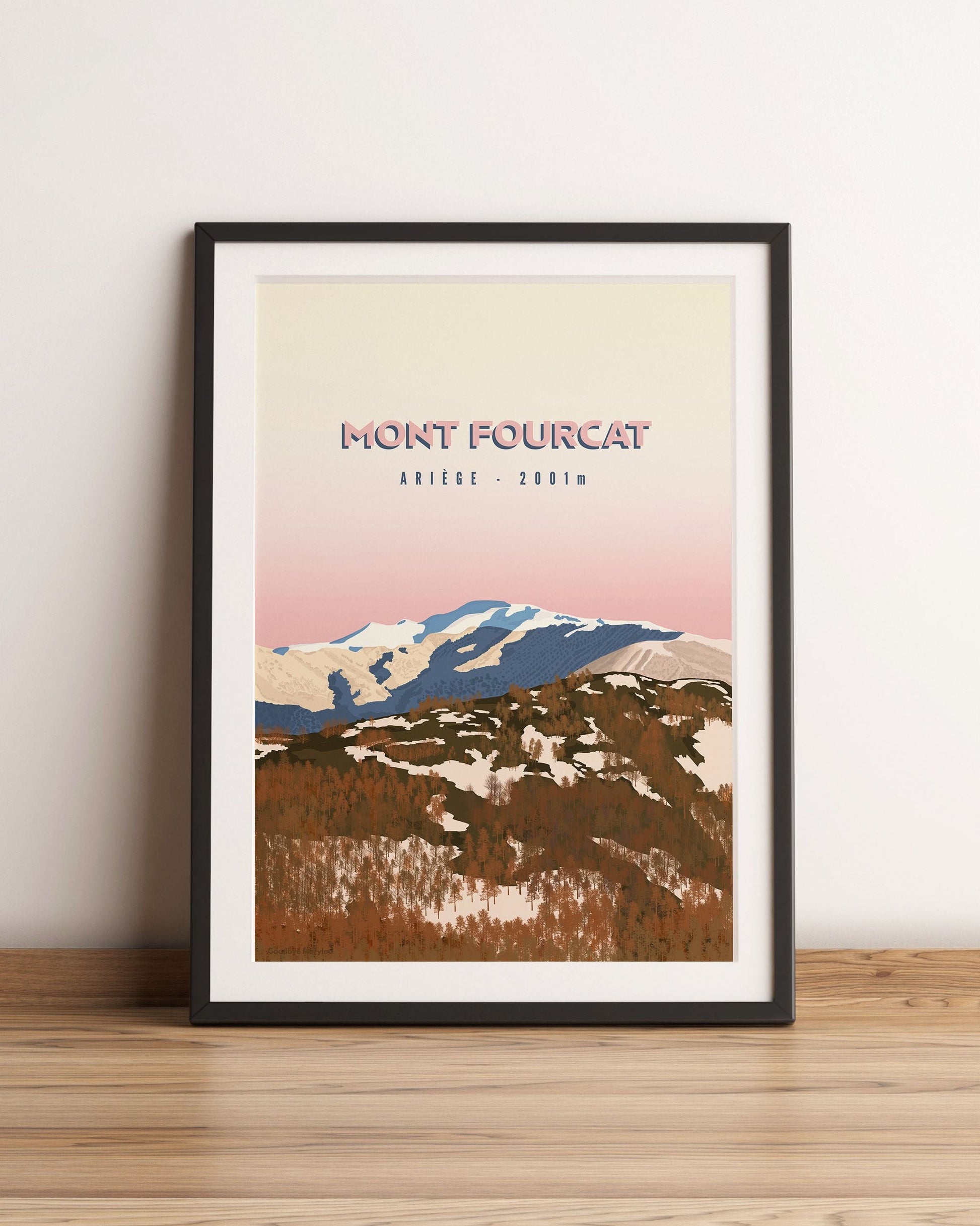 Affiche Mont Fourcat Ariege 
