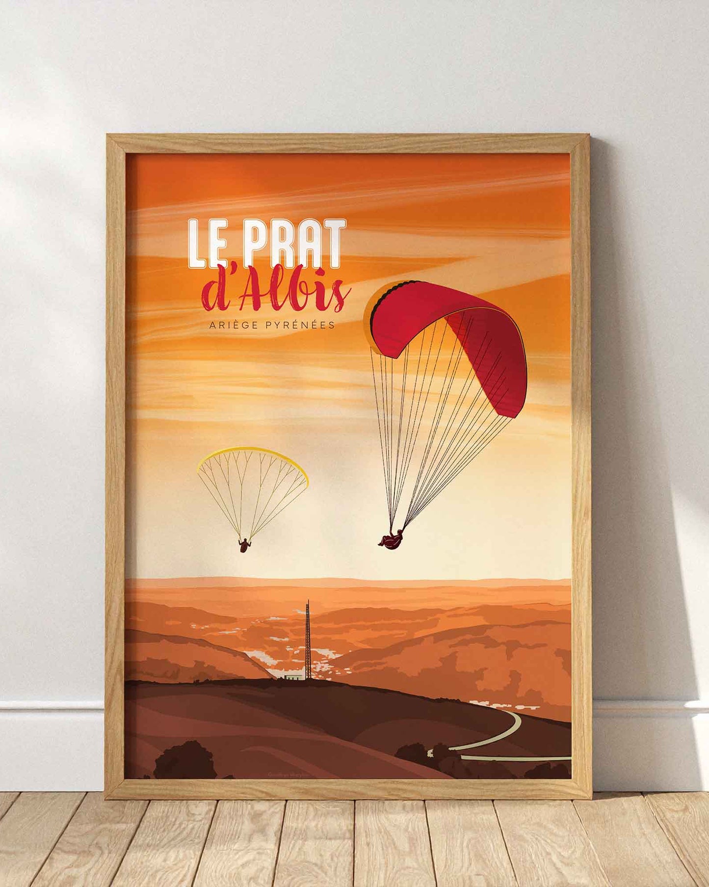 Affiche Prat d’Albis vallée et montagnes Ariège