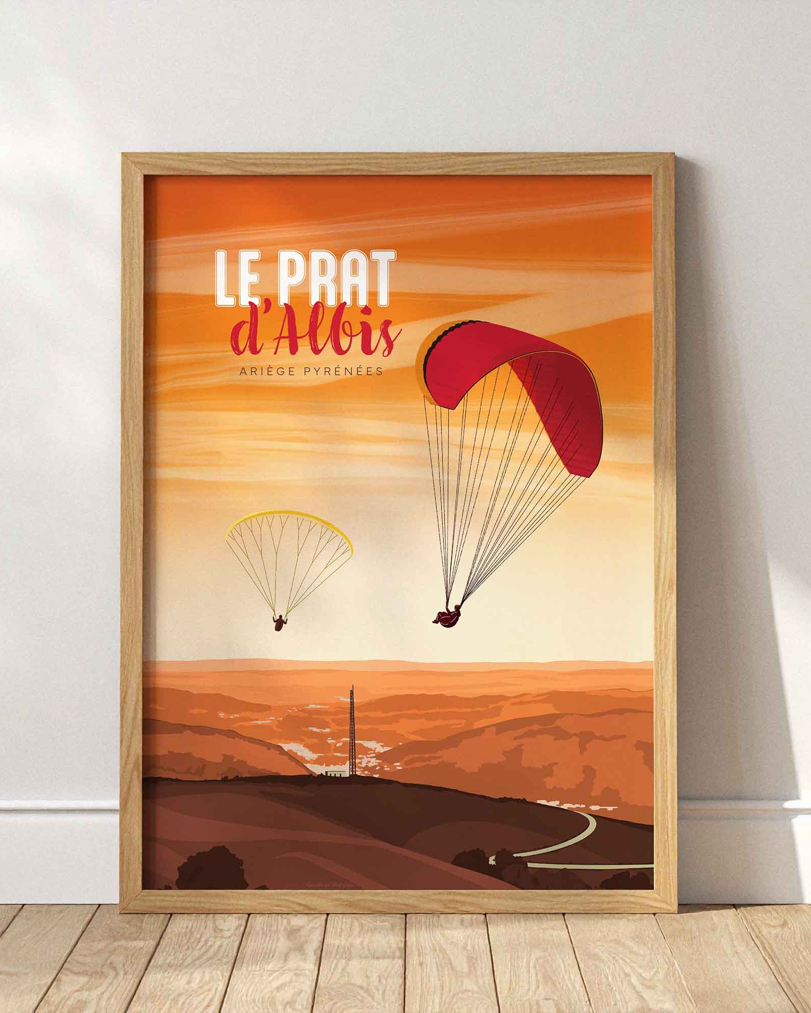 Affiche Prat d’Albis vallée et montagnes Ariège