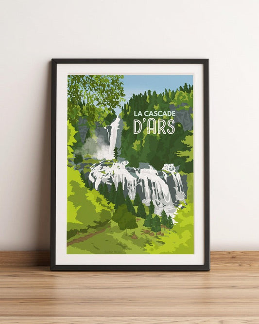 Affiche cascade d’ars Ariège