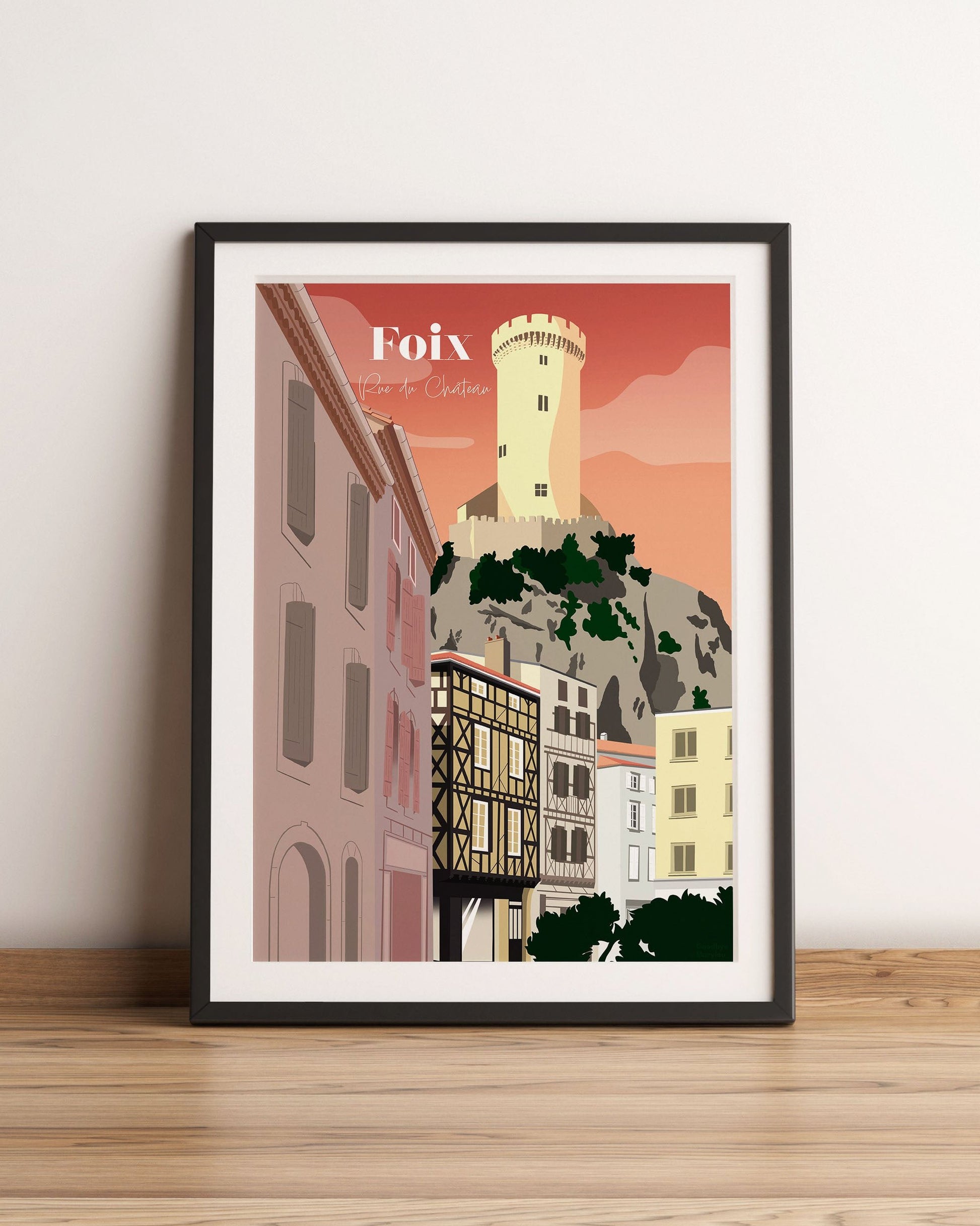 Affiche château de Foix Ariege