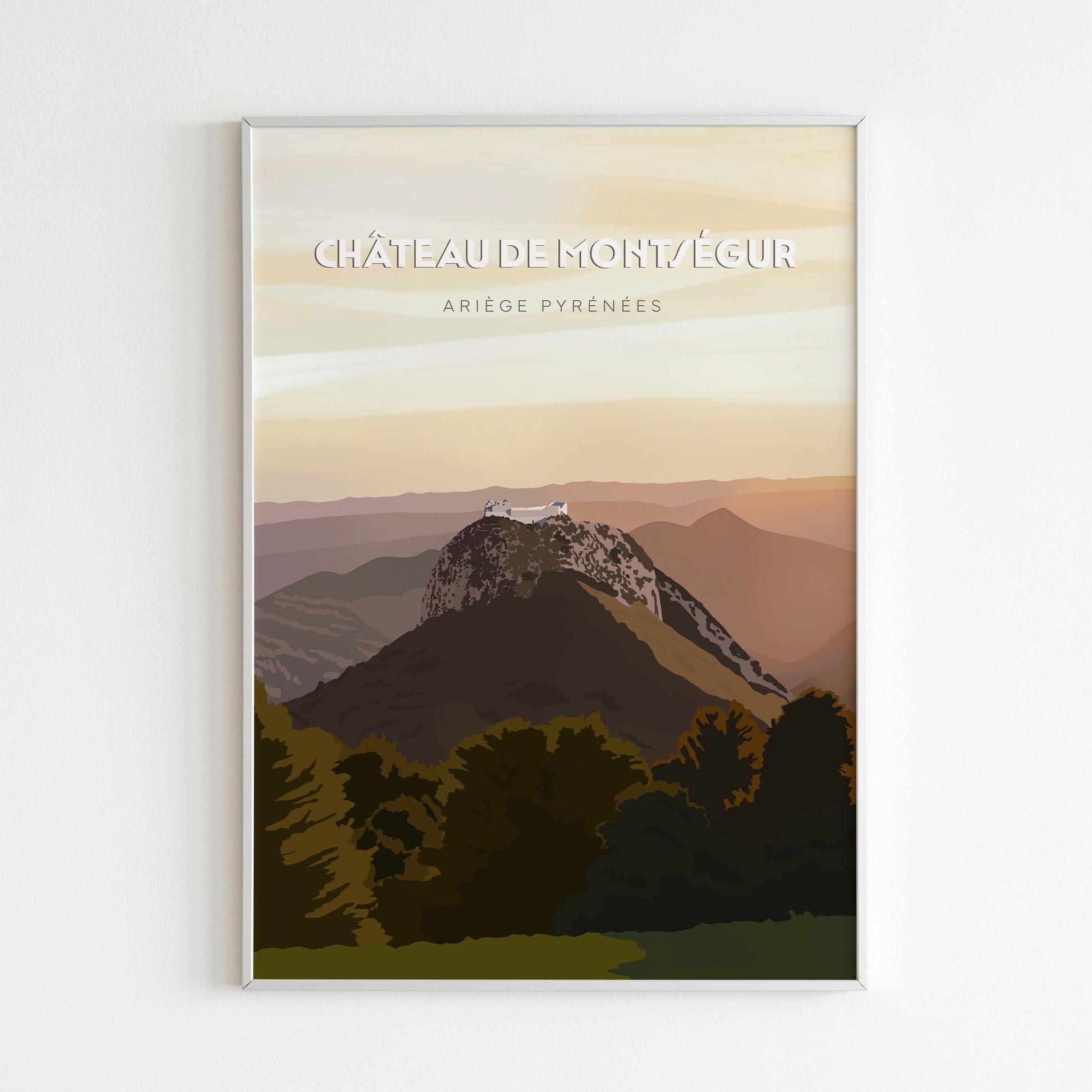 Affiche château de Montségur ariege 