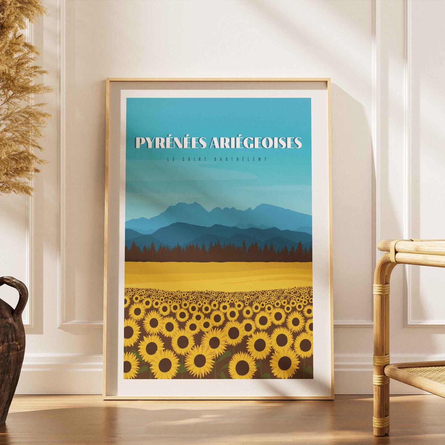 Affiche paysages montagne Ariège imprimée en France