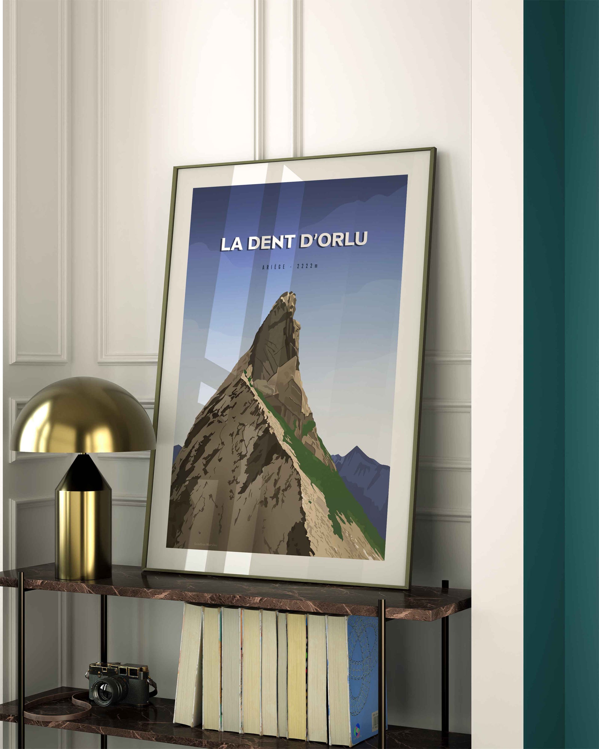 Illustration de la Dent d’Orlu dans une ambiance nuit et montagne