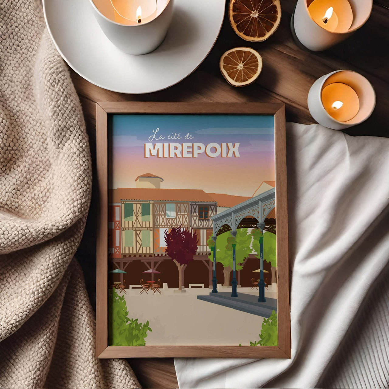 Affiche patrimoine ariégeois Mirepoix