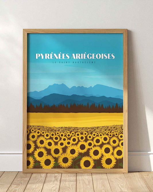 Affiche Pyrénées Ariégeoises massif de Tabe Saint-Barthélémy