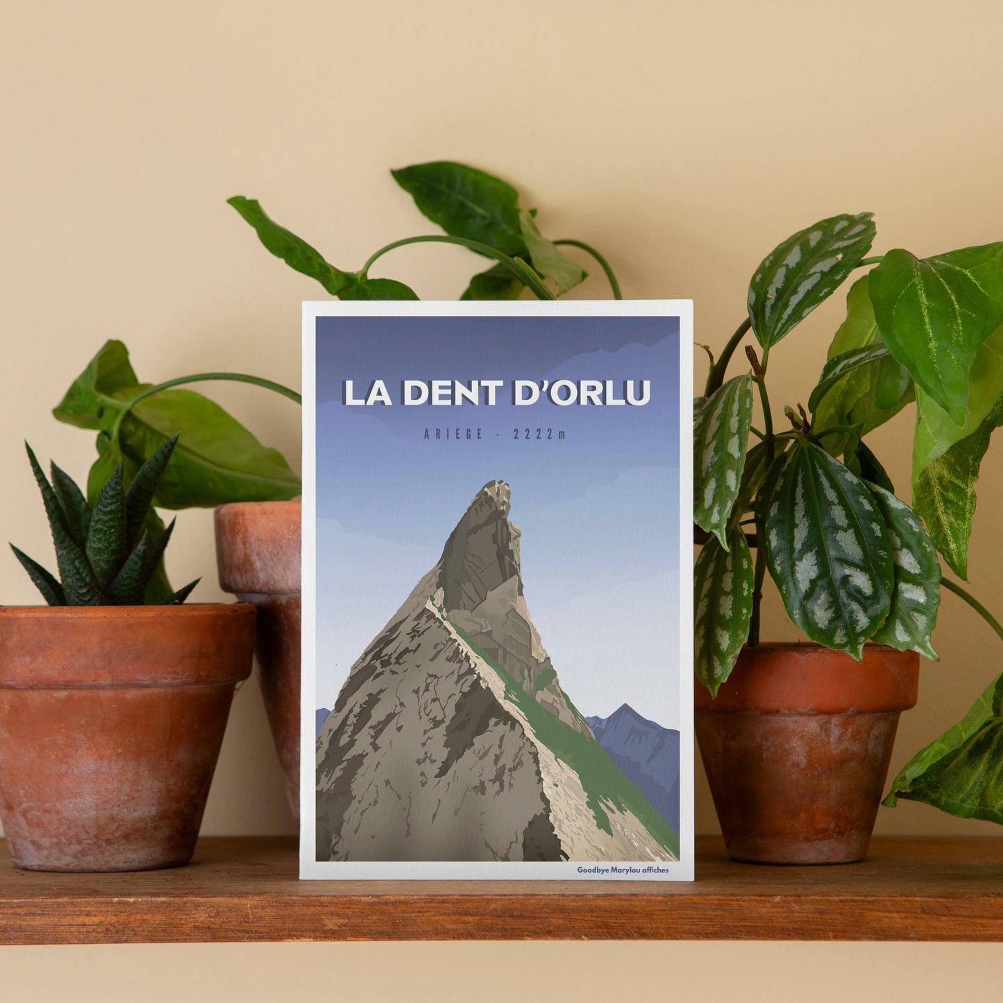 Carte postale illustrée La Dent d'Orlu Ariège, sommet mythique des Pyrénées.