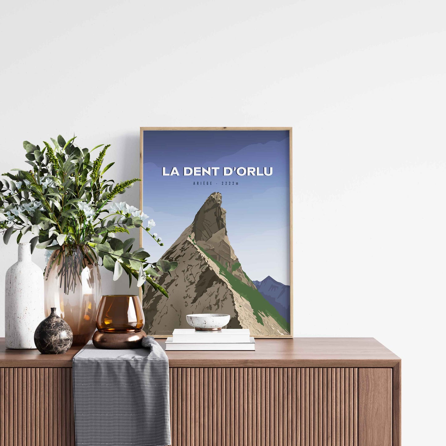 Poster Dent d’Orlu, idée cadeau local pour amateurs de montagne