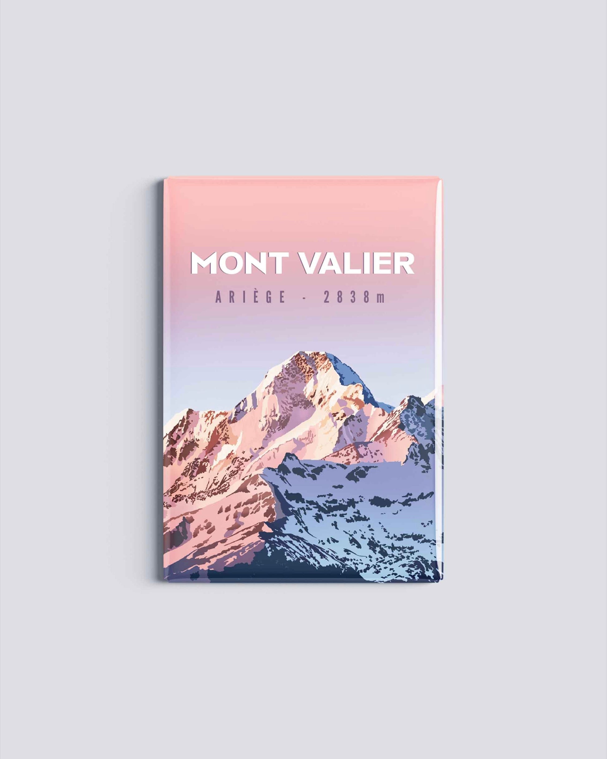 Magnet Mont Valier illustration sommet enneigé Ariège Pyrénées