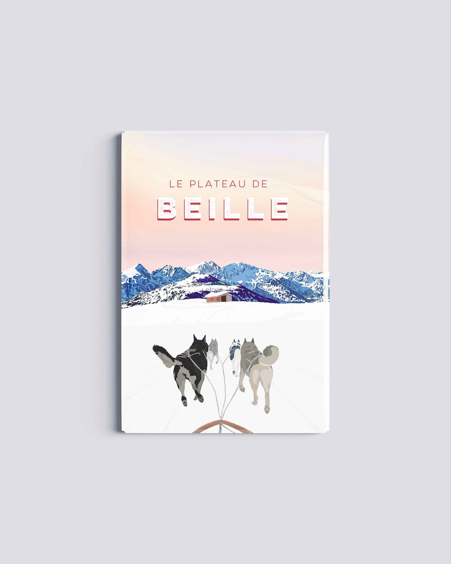 Magnet Plateau de Beille Ariège Pyrénées illustration montagne 54x78 mm