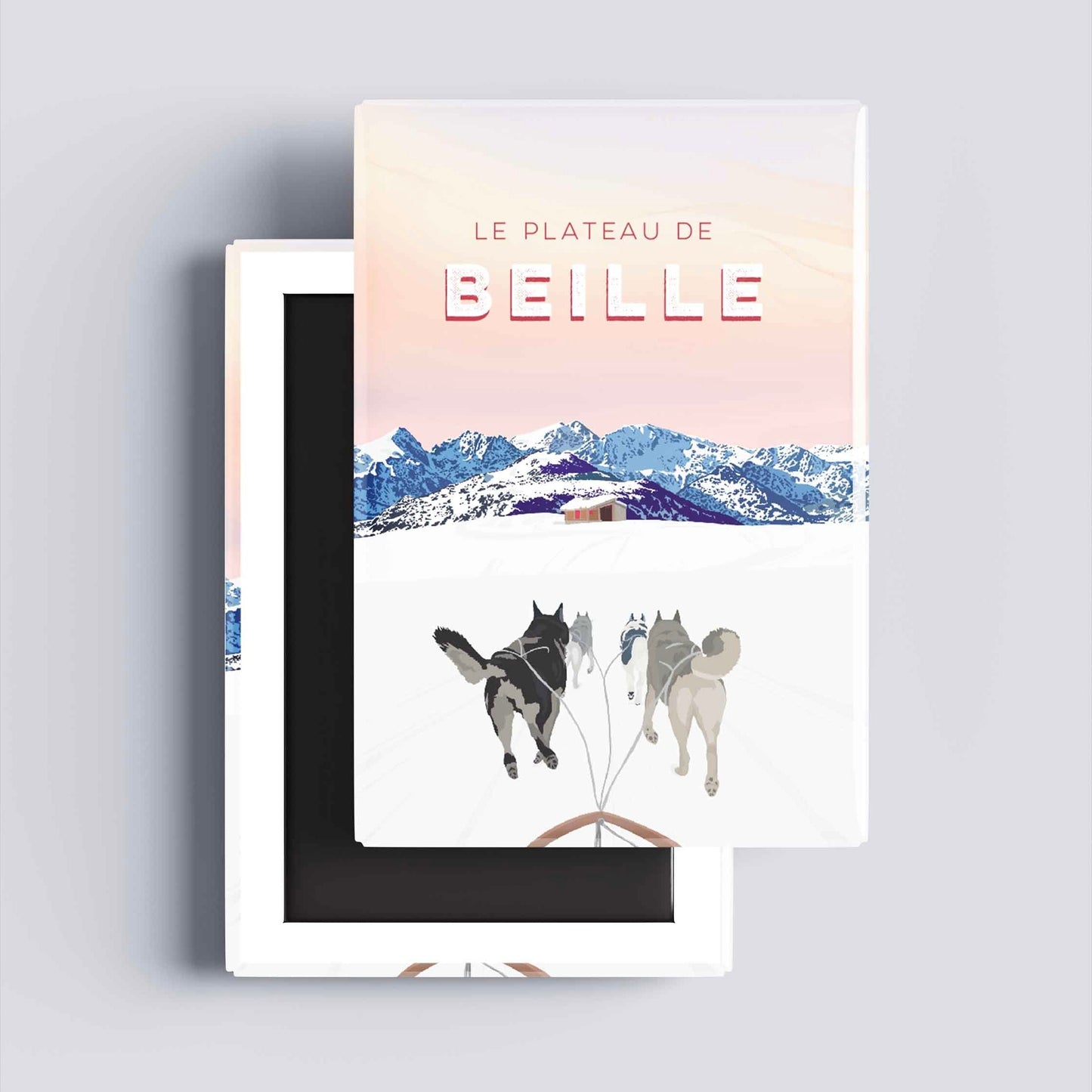 Magnet souvenir montagne Ariège Plateau de Beille décoration frigo
