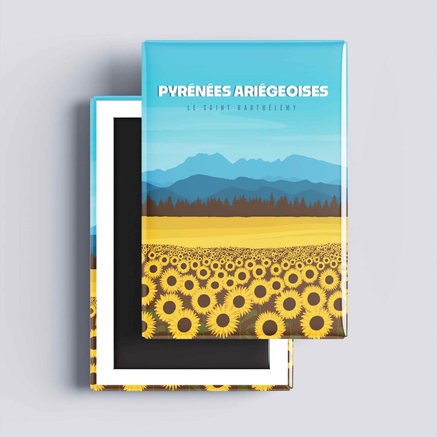 Magnet souvenir Pyrénées Ariège décoration montagne frigo
