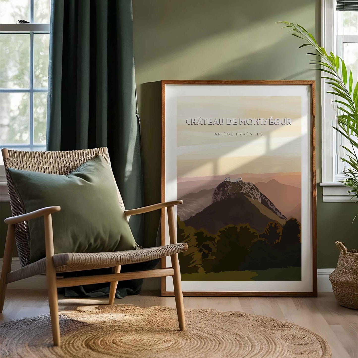 Affiche décorative Montségur, patrimoine historique d’Ariège