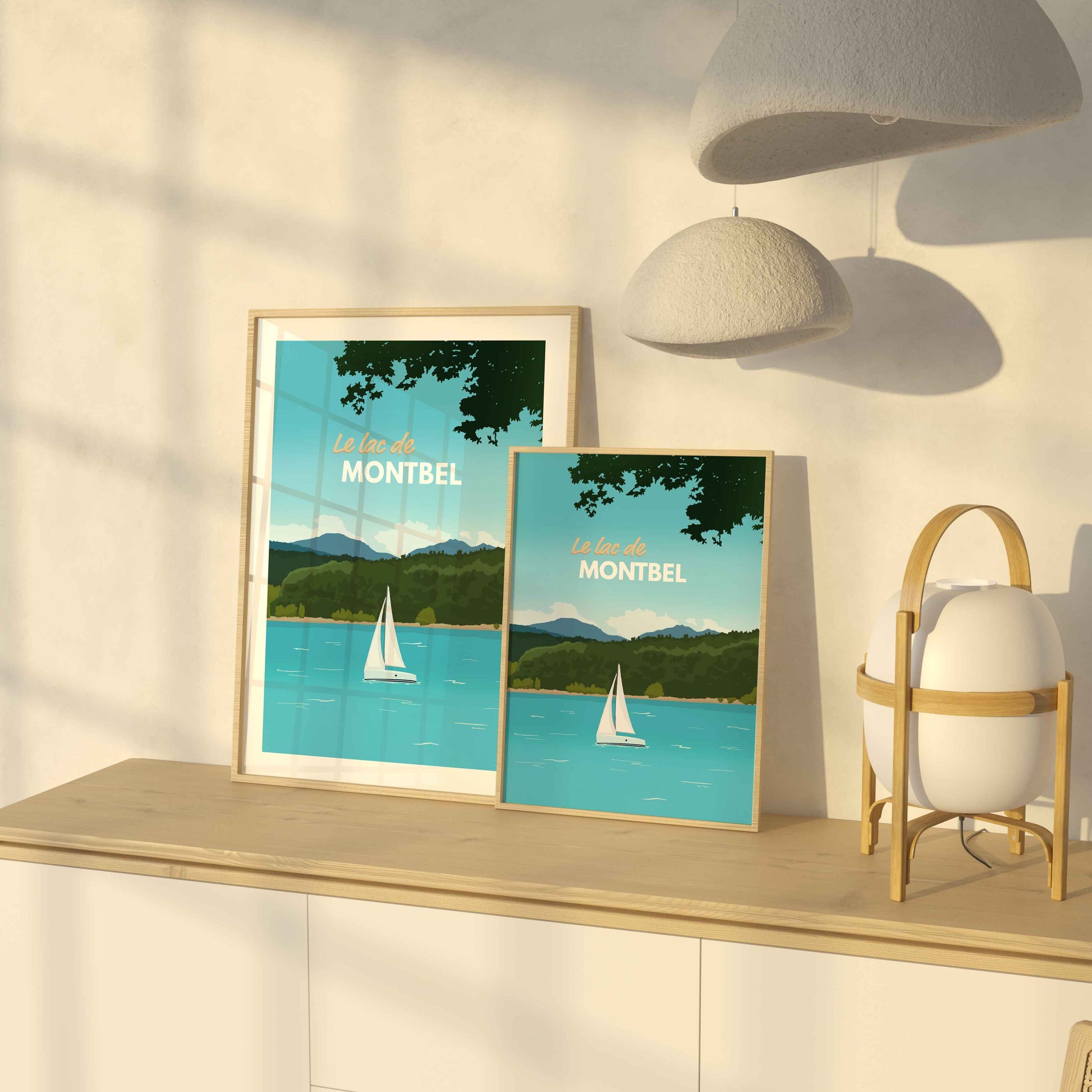 Affiche décorative Lac de Montbel, paysage apaisant d’Ariège
