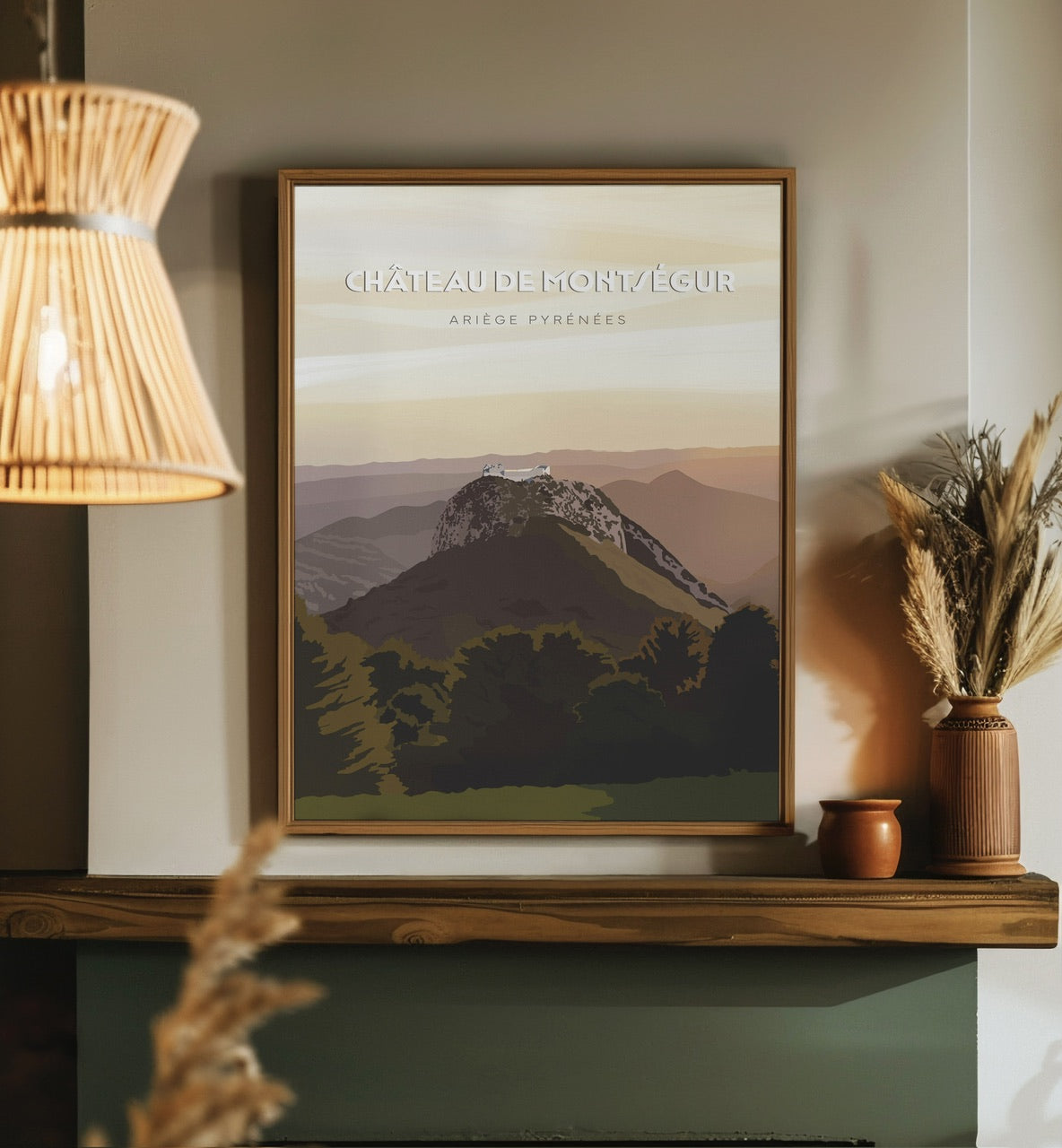 Affiche château de Montségur ariege 